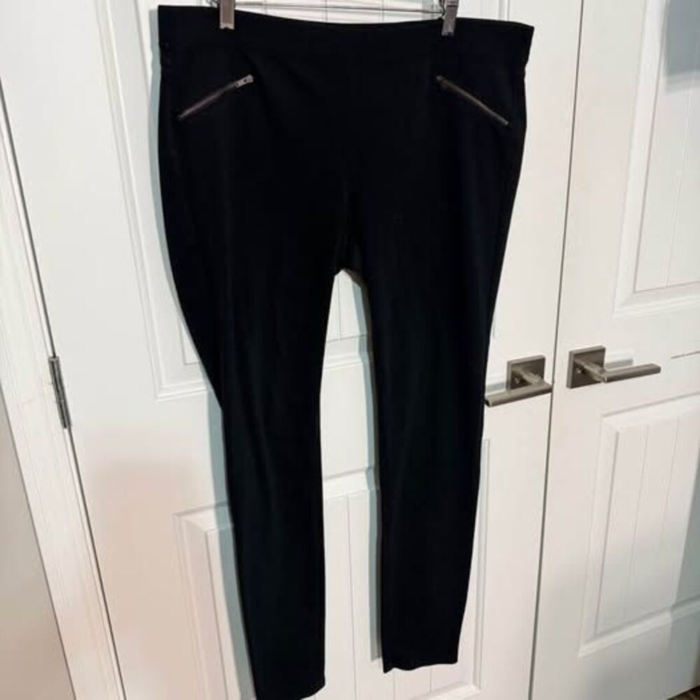 Dress Pants XL Decree faux zipper slim comfy leg 10”=rise 32”=length C7352